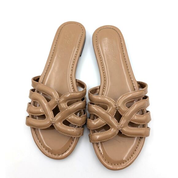 Circus by Sam Edelman Cat Strappy Slide Sandals Women's Tan Size US6.5 EU37 - Picture 7 of 8